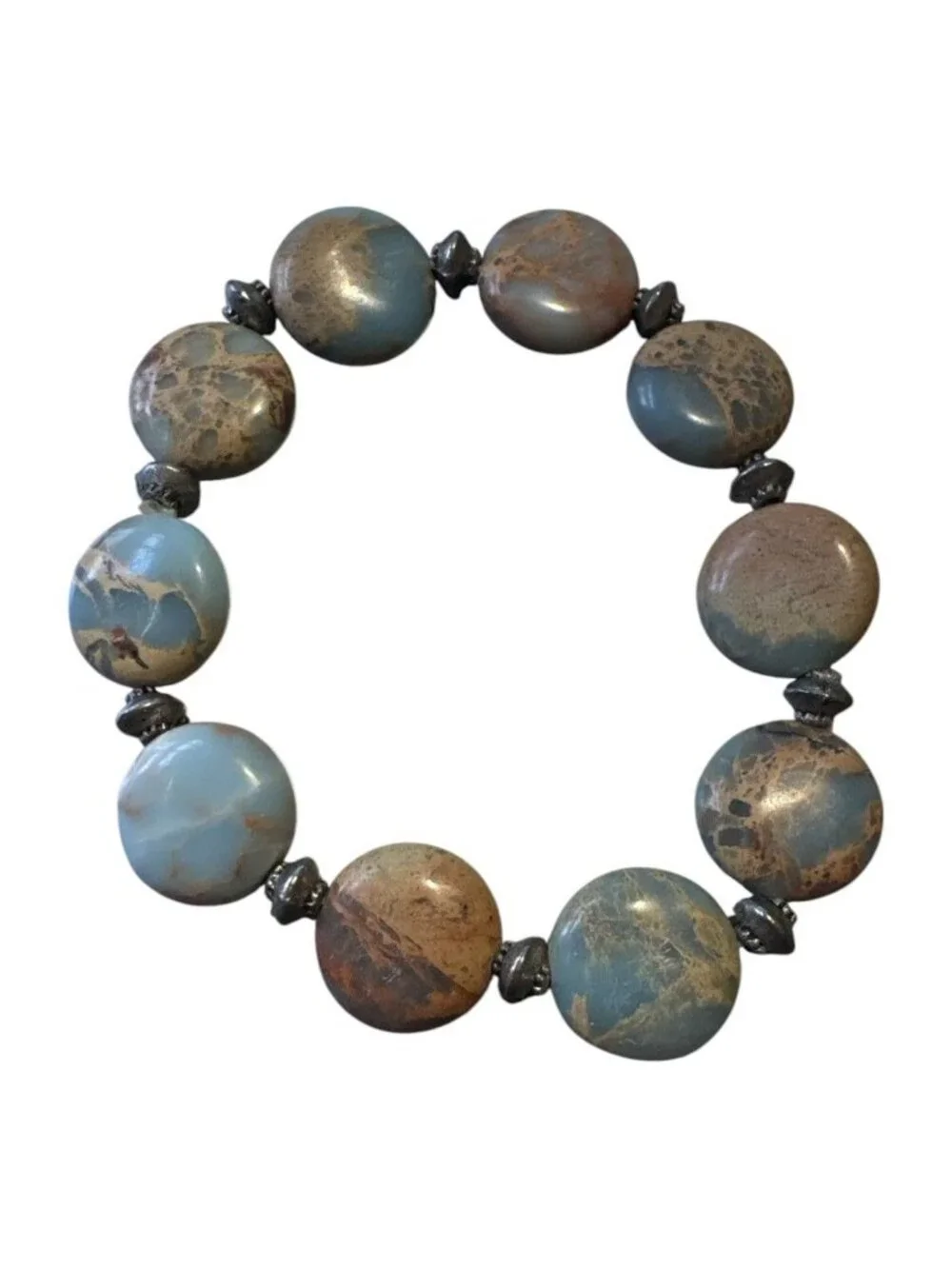 Natural Gemstone Beaded Necklace With Adjustable Clasp For Women Earth Tones